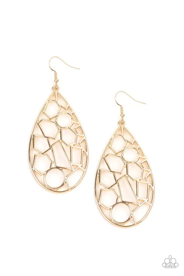 Paparazzi Earring Reshaped Radiance Gold Paparazzi Jewelry Earrings Paparazzi Earring Reshaped Radiance Gold Paparazzi Jewelry Earrings
