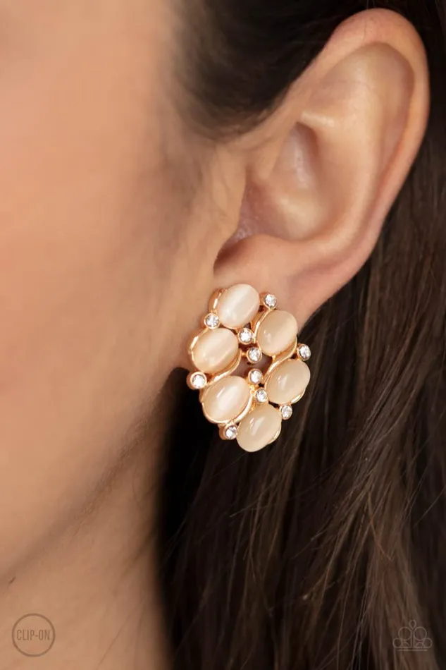 Paparazzi Earring Row Row Row Your YACHT Gold Paparazzi Jewelry Earrings