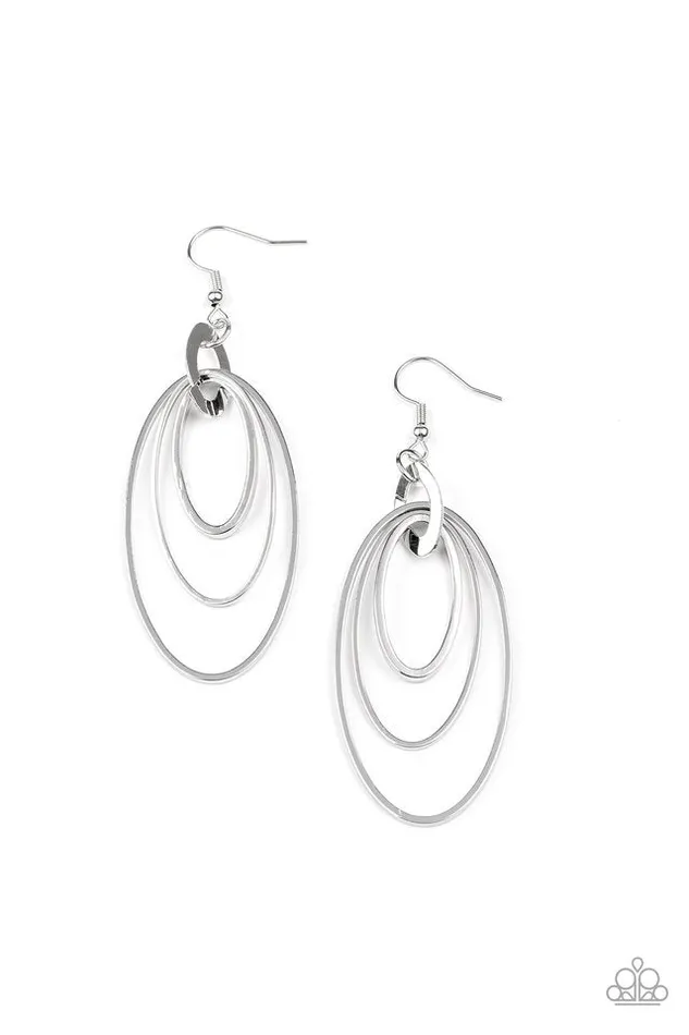 Paparazzi Earring Shimmer Surge Silver Paparazzi Jewelry Earrings Paparazzi Earring Shimmer Surge Silver Paparazzi Jewelry Earrings