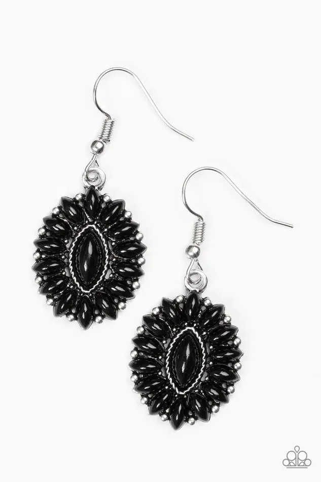 Paparazzi Earring Spring Tea Parties Black Paparazzi Jewelry Earrings