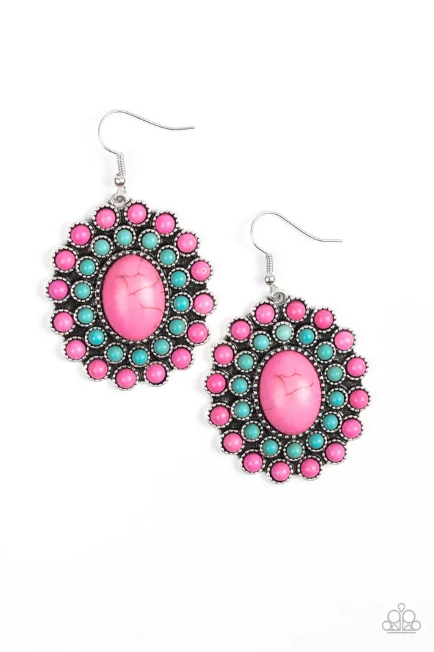 Paparazzi Earring Stone Solstice Pink Paparazzi Jewelry Earrings