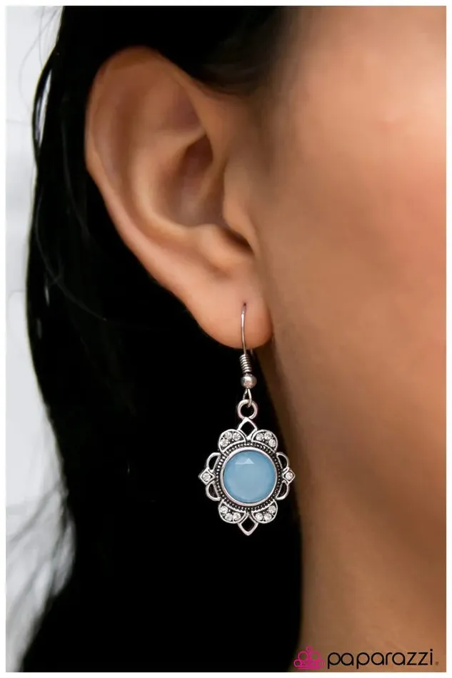 Paparazzi Earring To BEAM Or Not To BEAM Blue Paparazzi Jewelry Earrings