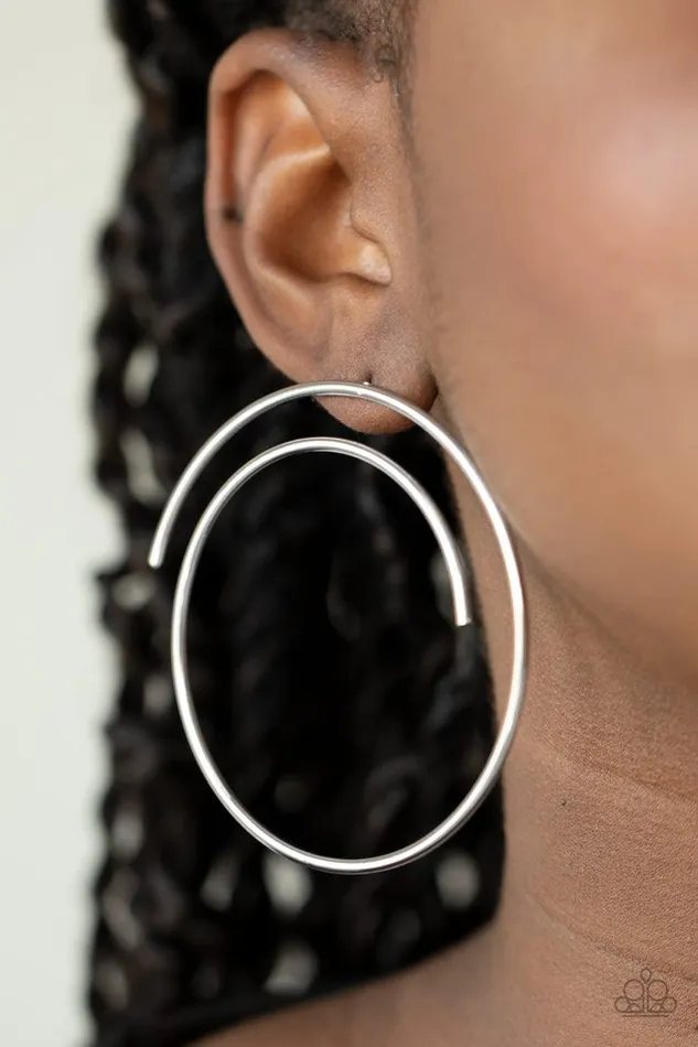 Paparazzi Earring Vogue Vortex Silver Paparazzi Jewelry Earrings