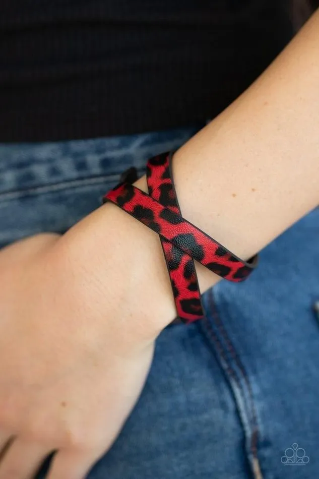 Paparazzi Jewelry Bracelets Paparazzi Bracelet All GRRirl Red