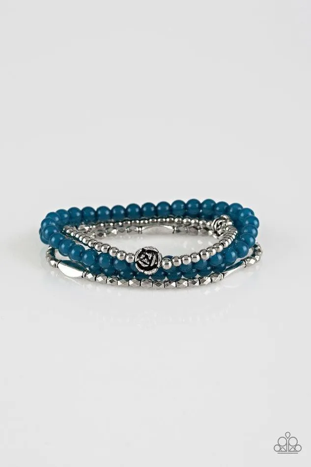 Paparazzi Jewelry Bracelets Paparazzi Bracelet Blooming Buttercups Blue