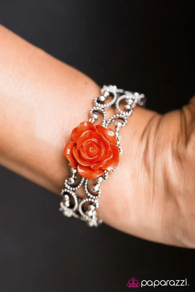 Paparazzi Jewelry Bracelets Paparazzi Bracelet Botanical Bliss Orange