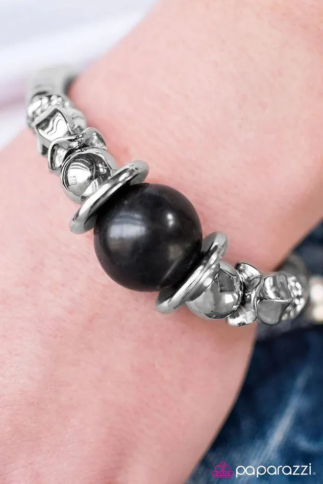 Paparazzi Jewelry Bracelets Paparazzi Bracelet Brace Yourself Black