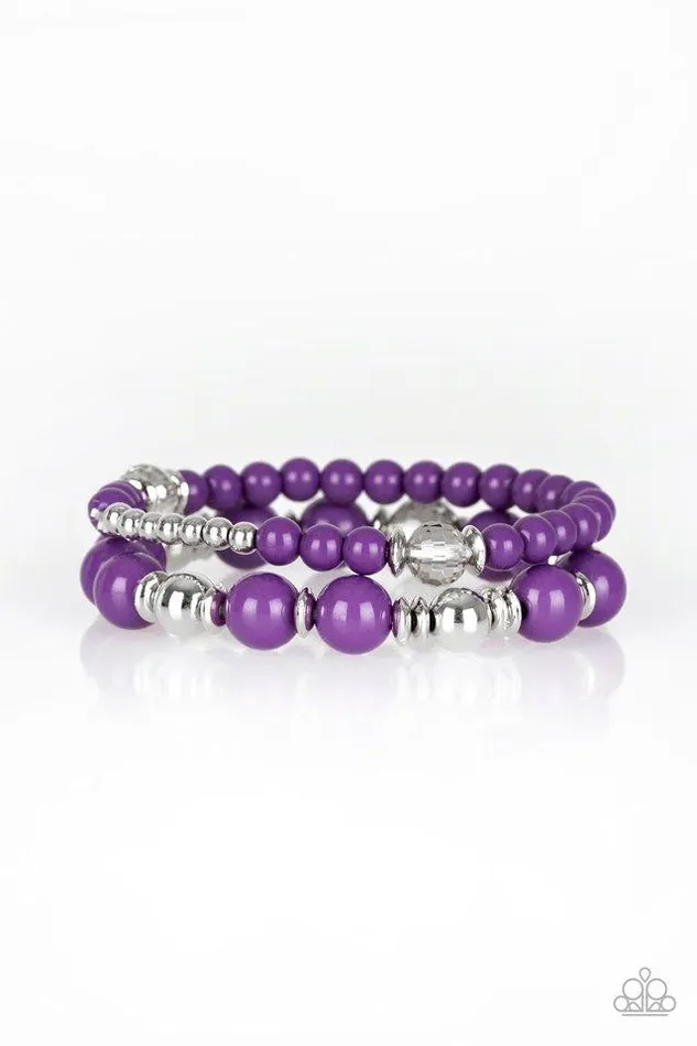 Paparazzi Jewelry Bracelets Paparazzi Bracelet Colorful Collisions Purple