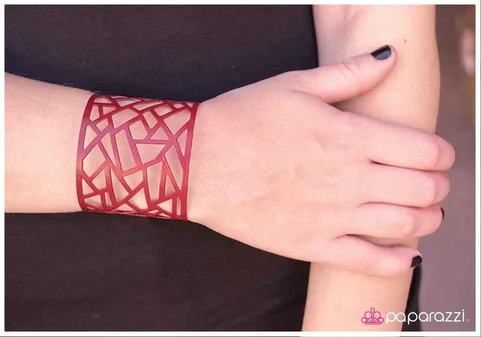 Paparazzi Jewelry Bracelets Paparazzi Bracelet Fractured Red