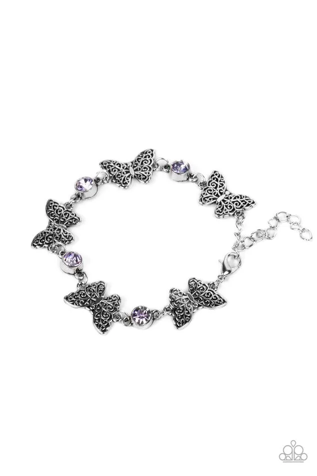 Paparazzi Jewelry Bracelets Paparazzi Bracelet Has a WING to It Purple Paparazzi Jewelry Bracelets Paparazzi Bracelet Has a WING to It Purple