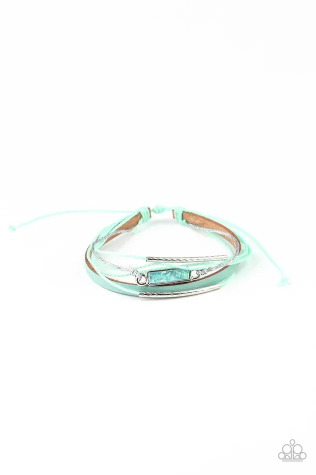 Paparazzi Jewelry Bracelets Paparazzi Bracelet Interstellar Iridescence Green