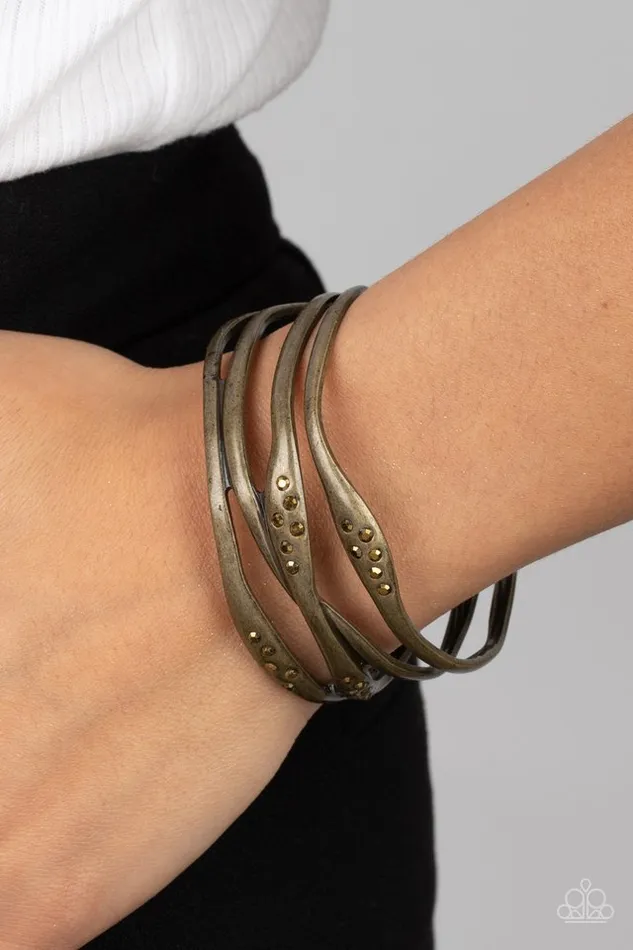 Paparazzi Jewelry Bracelets Paparazzi Bracelet Line It Up Brass