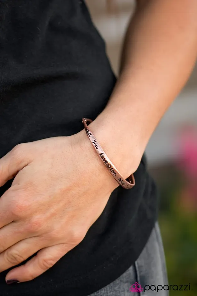 Paparazzi Jewelry Bracelets Paparazzi Bracelet Live What You Love Copper