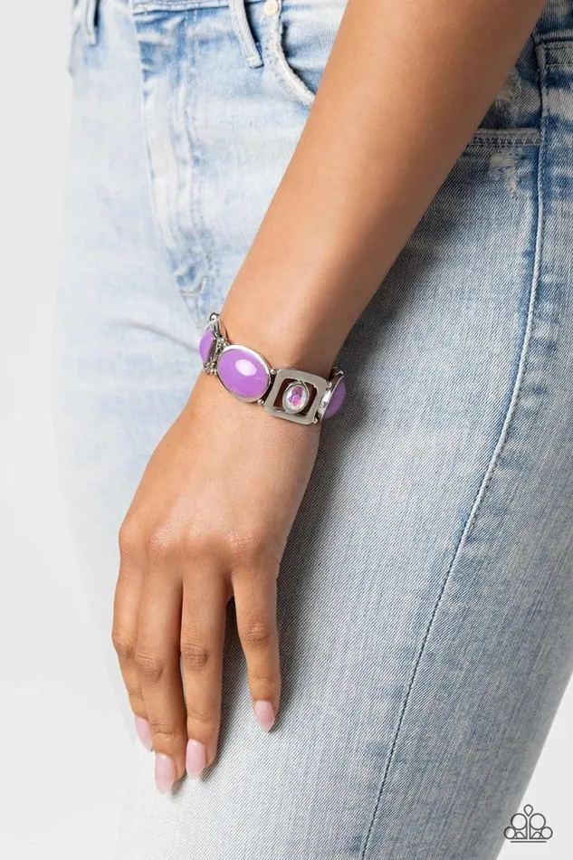 Paparazzi Jewelry Bracelets Paparazzi Bracelet Majestic Mashup Purple