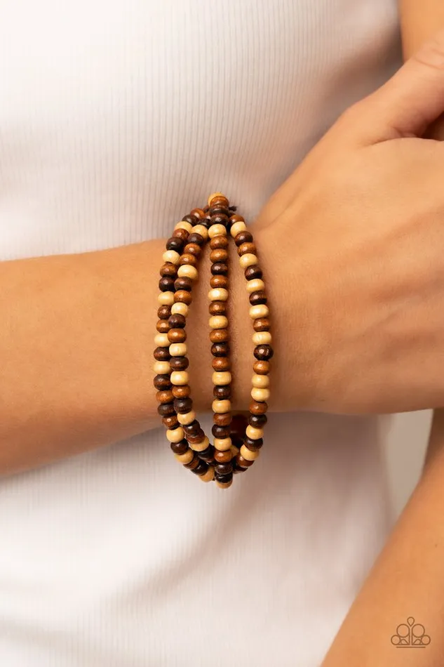 Paparazzi Jewelry Bracelets Paparazzi Bracelet Oceania Oasis Brown