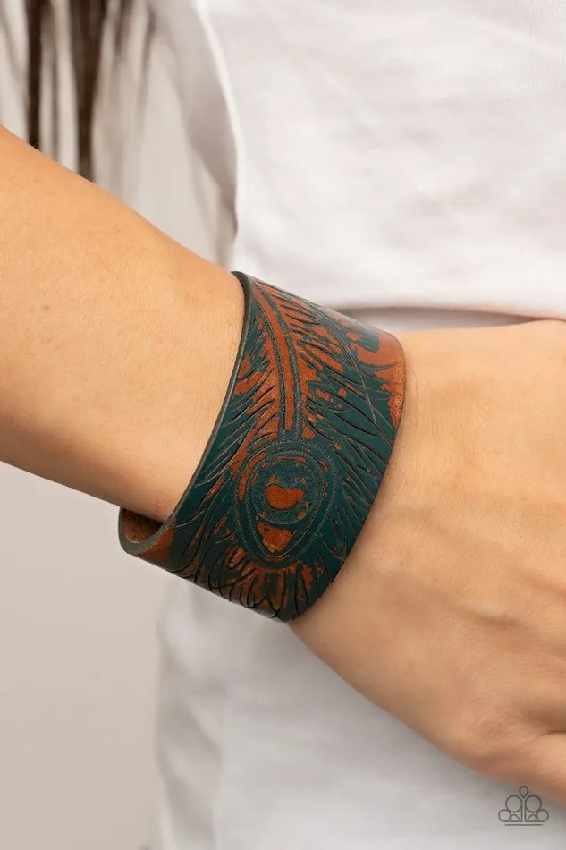 Paparazzi Jewelry Bracelets Paparazzi Bracelet Positively Peacock Blue