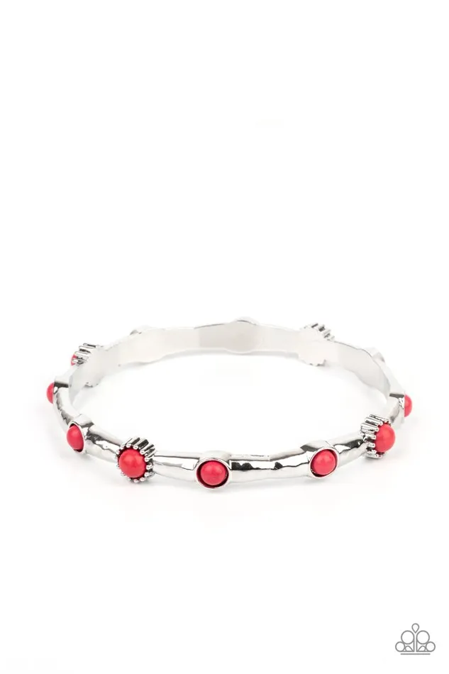 Paparazzi Jewelry Bracelets Paparazzi Bracelet Rebel Sandstorm Red