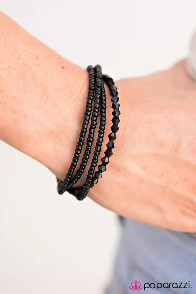 Paparazzi Jewelry Bracelets Paparazzi Bracelet Seeing Is BEADlieving Black