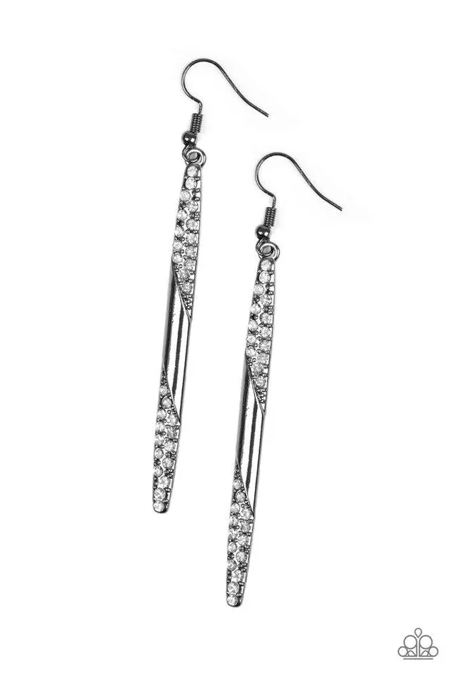 Paparazzi Jewelry Earrings Paparazzi Earring Award Show Attitude Black