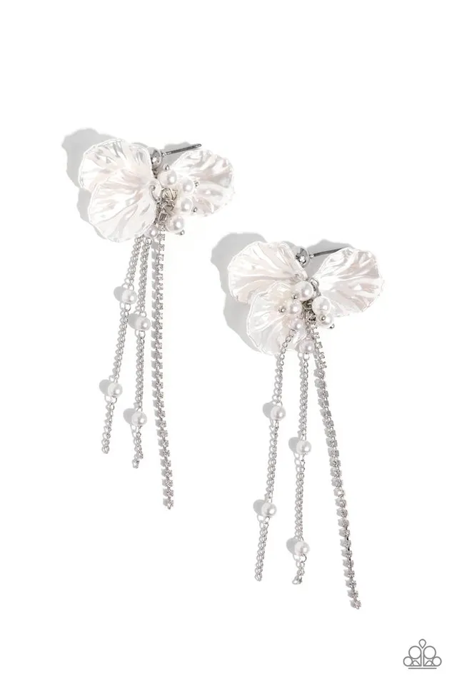 Paparazzi Jewelry Earrings Paparazzi Earring Graceful Gesture White Paparazzi Jewelry Earrings Paparazzi Earring Graceful Gesture White