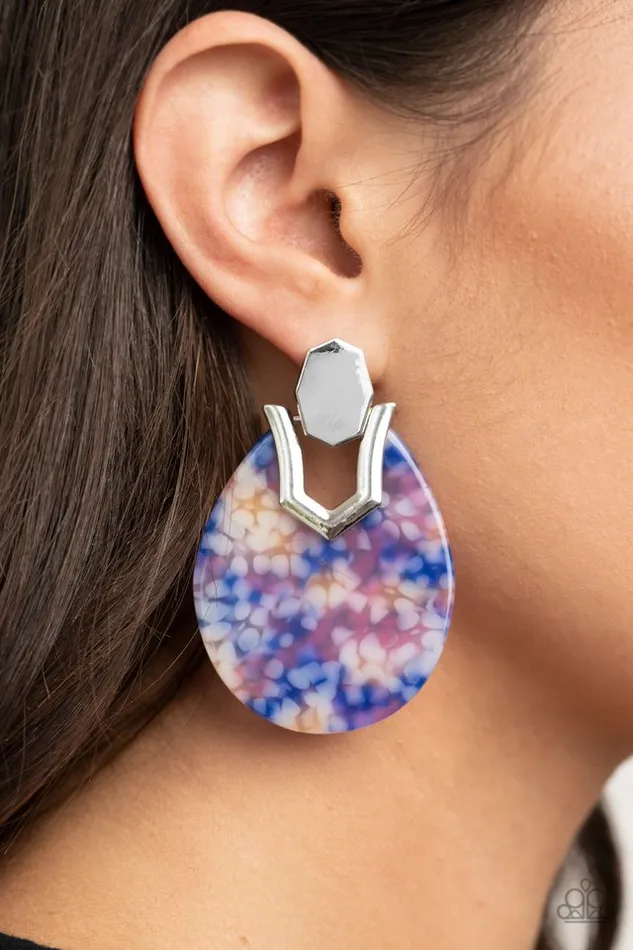 Paparazzi Jewelry Earrings Paparazzi Earring HAUTE Flash Blue