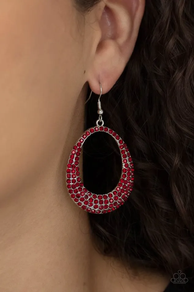 Paparazzi Jewelry Earrings Paparazzi Earring Life GLOWS On Red