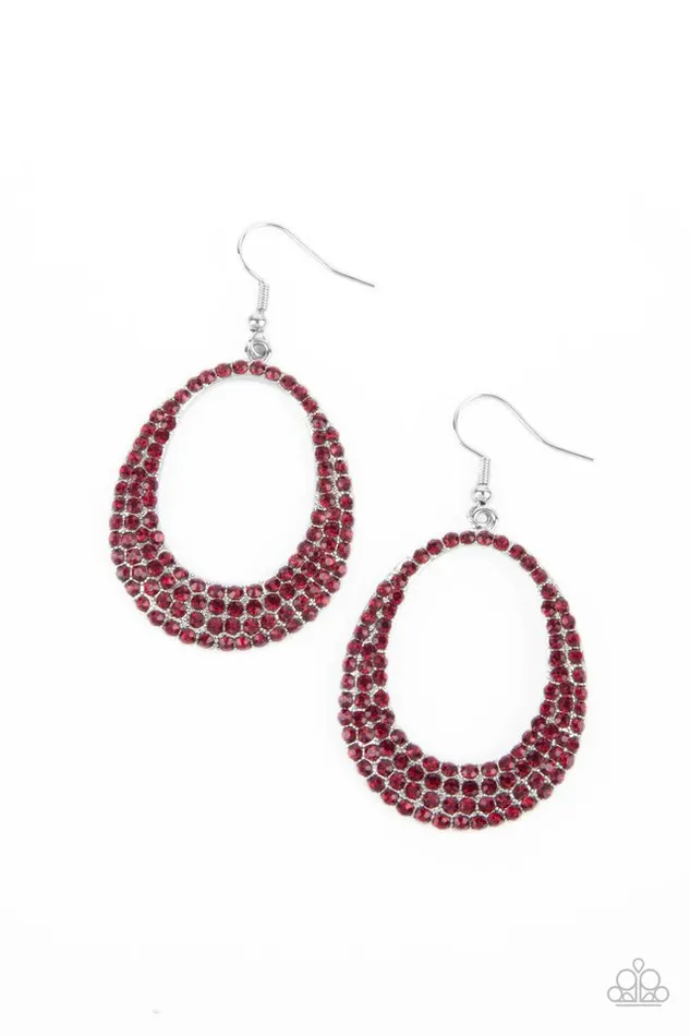 Paparazzi Jewelry Earrings Paparazzi Earring Life GLOWS On Red Paparazzi Jewelry Earrings Paparazzi Earring Life GLOWS On Red
