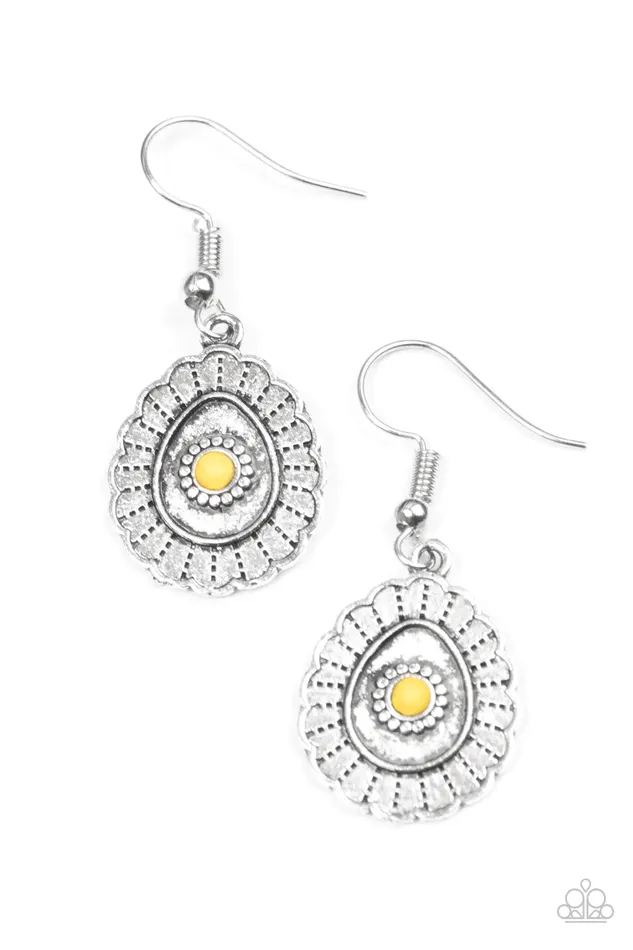 Paparazzi Jewelry Earrings Paparazzi Earring Magnificently Mayan Yellow