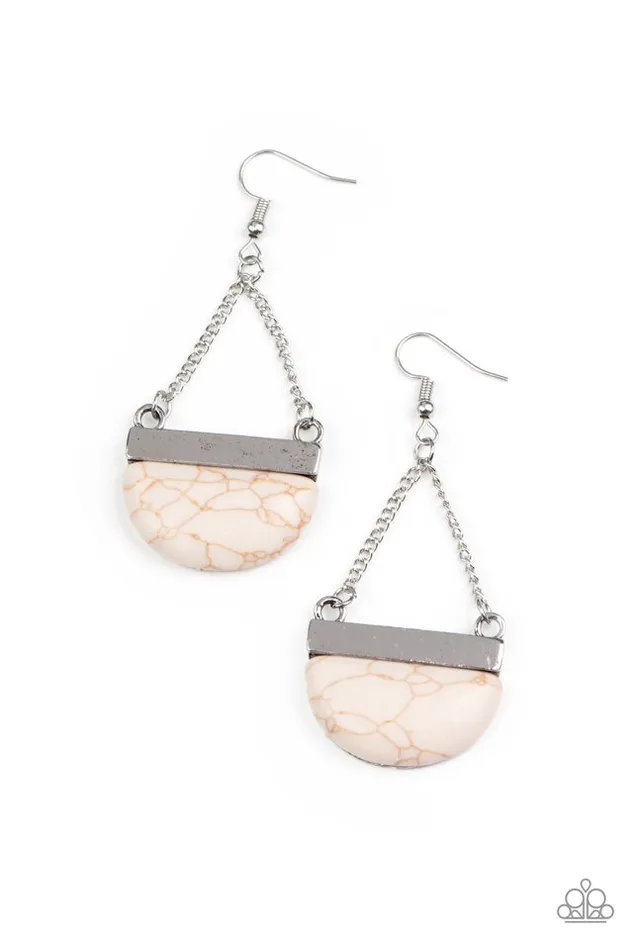 Paparazzi Jewelry Earrings Paparazzi Earring Mesa Mezzanine White Paparazzi Jewelry Earrings Paparazzi Earring Mesa Mezzanine White