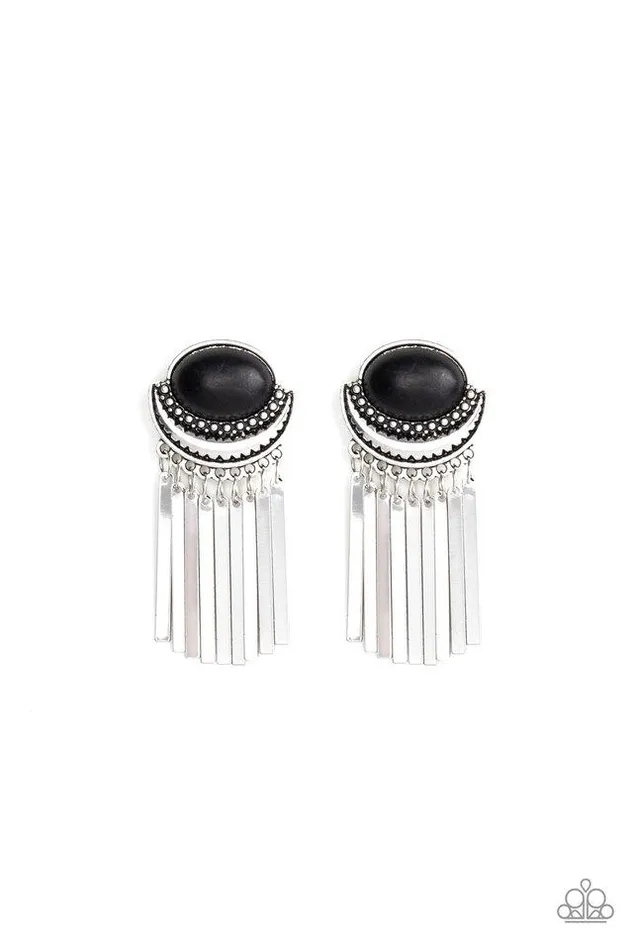 Paparazzi Jewelry Earrings Paparazzi Earring Monsoon Season Black
