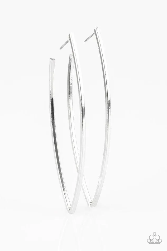 Paparazzi Jewelry Earrings Paparazzi Earring Nothing But Trouble Silver