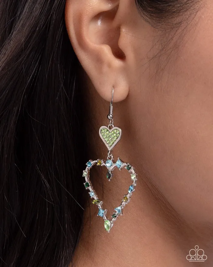 Paparazzi Jewelry Earrings Paparazzi Earring Parallel Passion Green