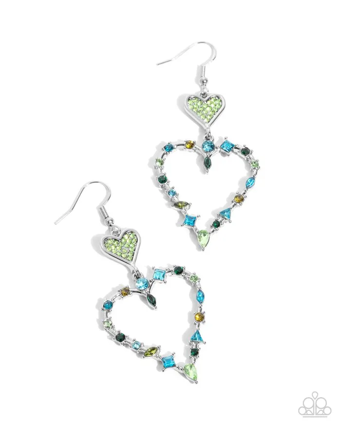 Paparazzi Jewelry Earrings Paparazzi Earring Parallel Passion Green Paparazzi Jewelry Earrings Paparazzi Earring Parallel Passion Green