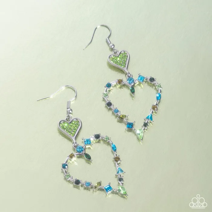 Paparazzi Jewelry Earrings Paparazzi Earring Parallel Passion Green Paparazzi Jewelry Earrings Paparazzi Earring Parallel Passion Green