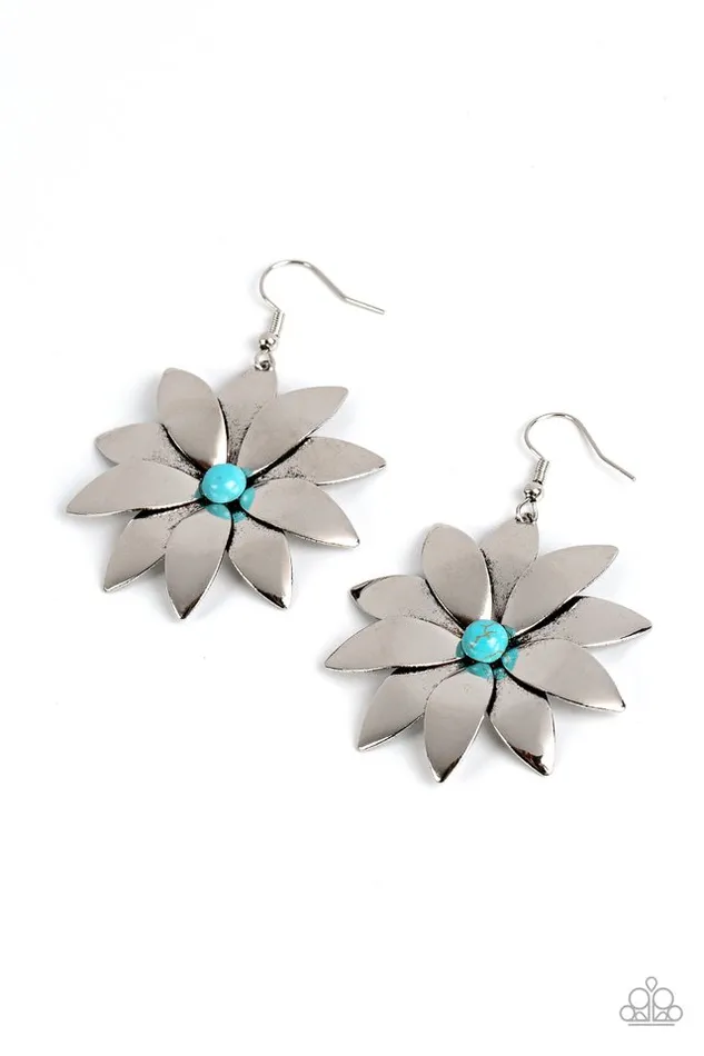 Paparazzi Jewelry Earrings Paparazzi Earring Pinwheel Prairies Blue