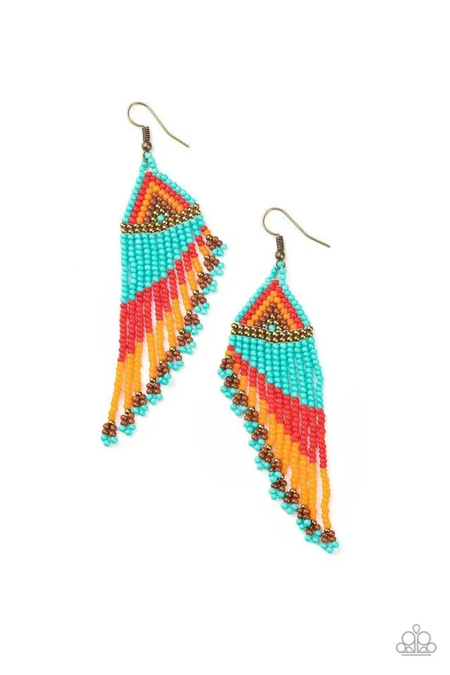 Paparazzi Jewelry Earrings Paparazzi Earring Rainbow Winds Multi