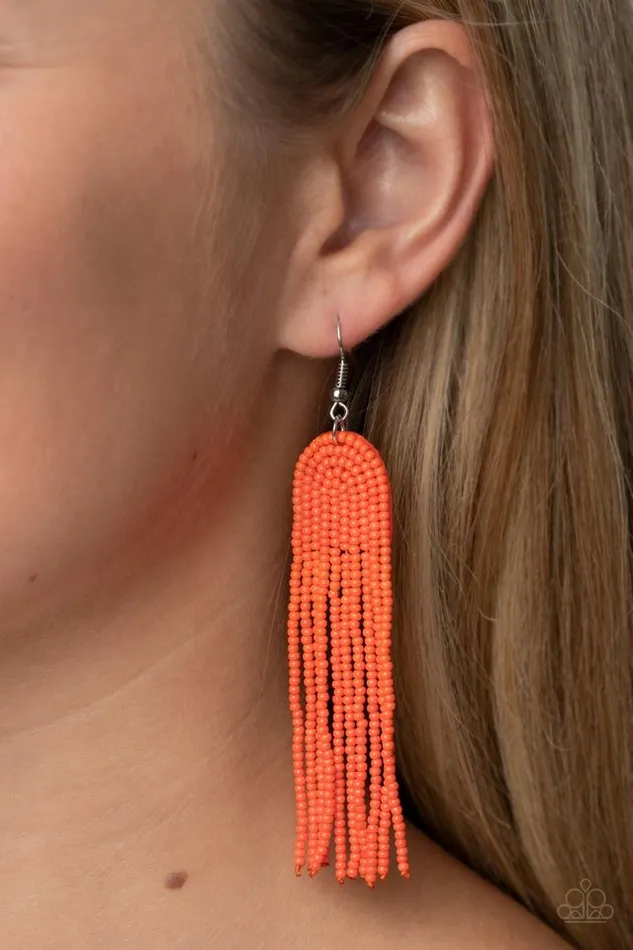 Paparazzi Jewelry Earrings Paparazzi Earring Right as RAINBOW Orange