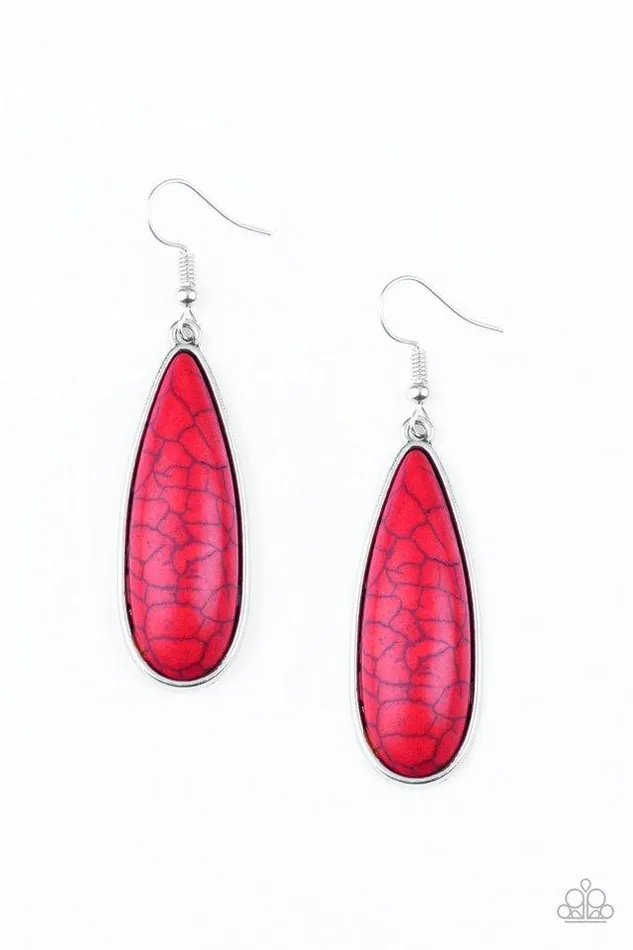 Paparazzi Jewelry Earrings Paparazzi Earring Santa Fe Skies Red