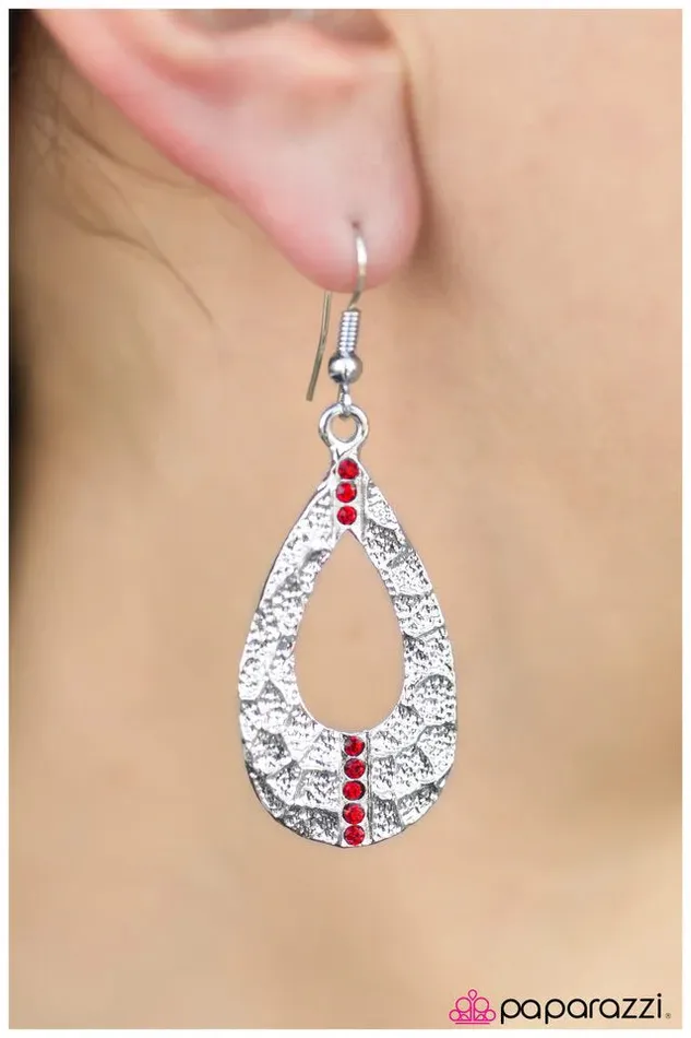 Paparazzi Jewelry Earrings Paparazzi Earring Shine On Red