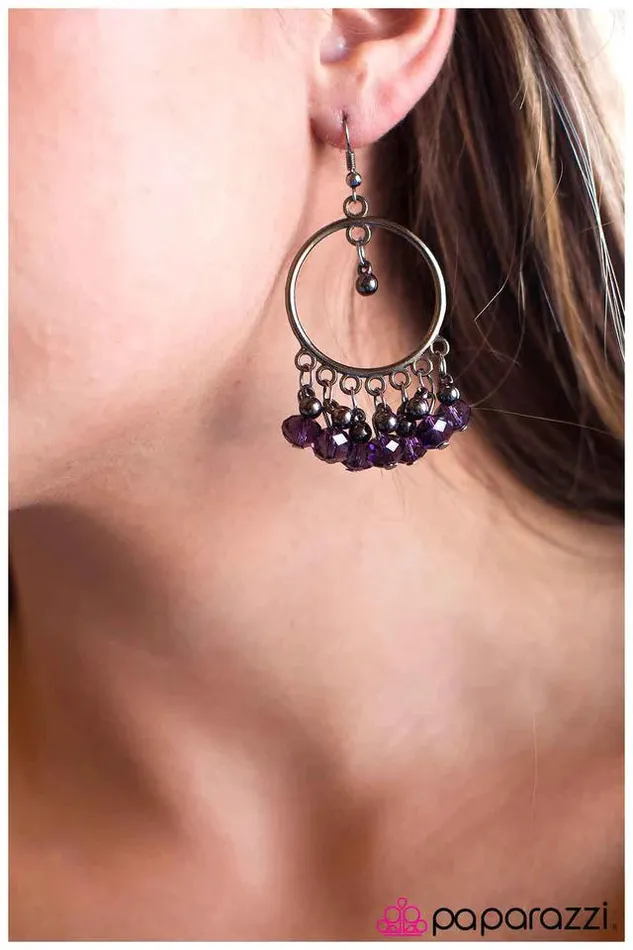 Paparazzi Jewelry Earrings Paparazzi Earring Twilight Zone Purple