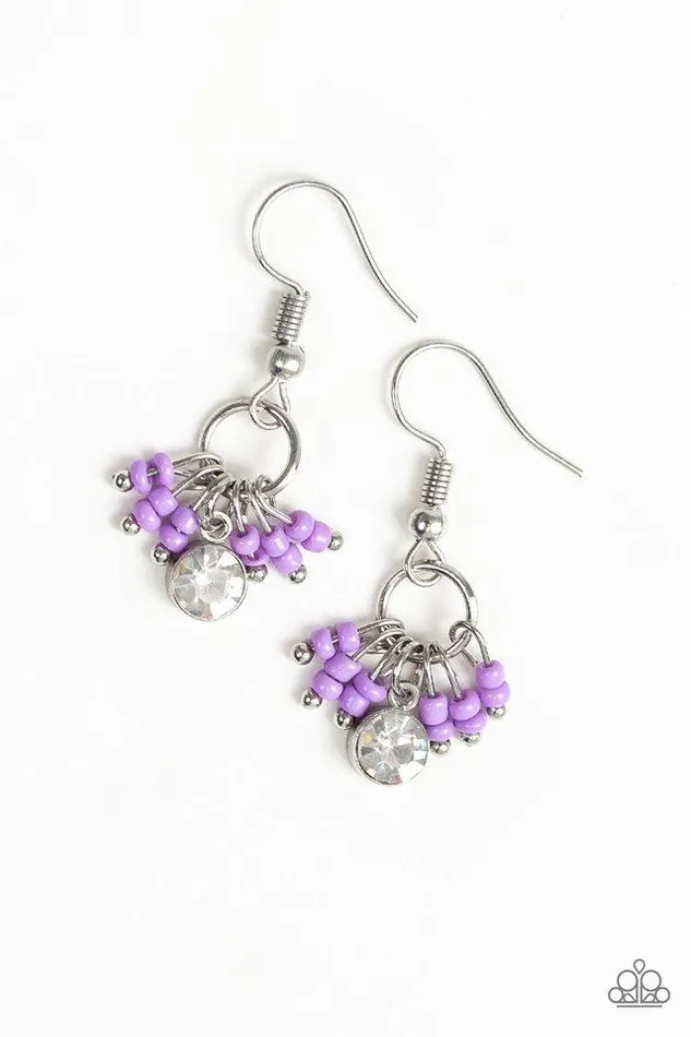 Paparazzi Jewelry Earrings Paparazzi Earring Twinkling Trinkets Purple