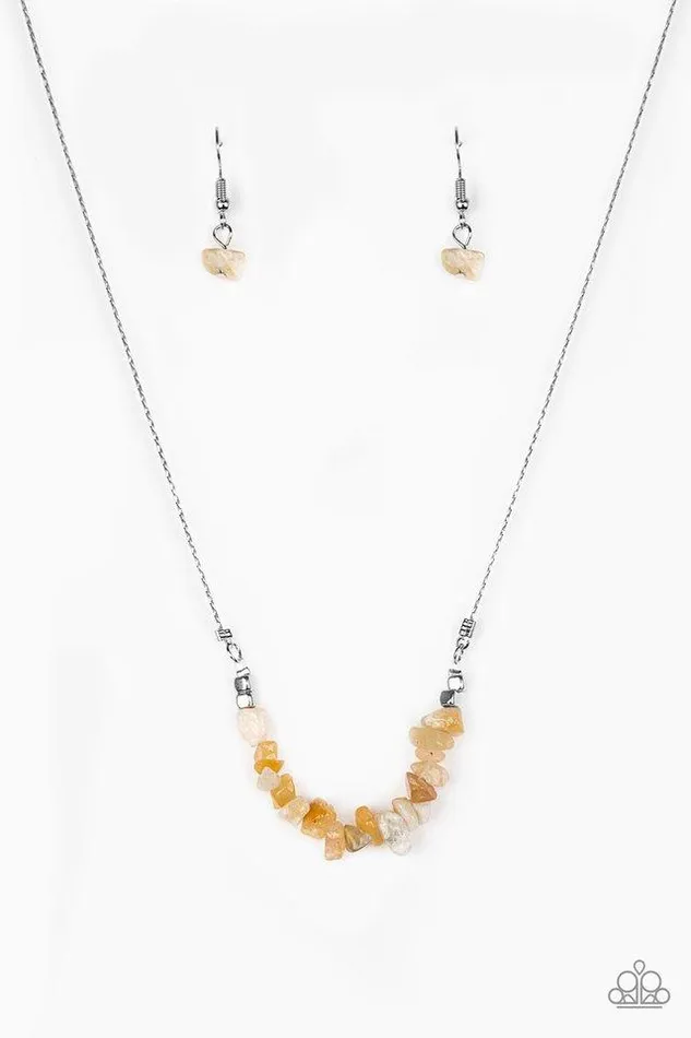 Paparazzi Jewelry Necklaces Paparazzi Necklace Back To Nature Yellow