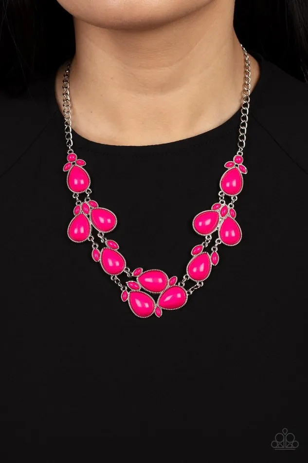 Paparazzi Jewelry Necklaces Paparazzi Necklace Botanical Banquet Pink