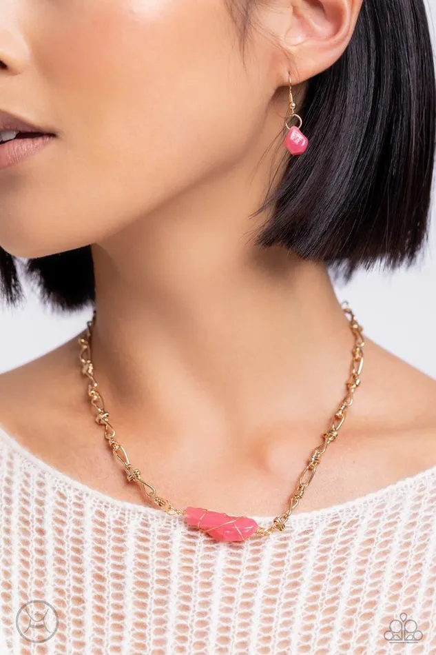 Paparazzi Jewelry Necklaces Paparazzi Necklace Cavern Class Pink