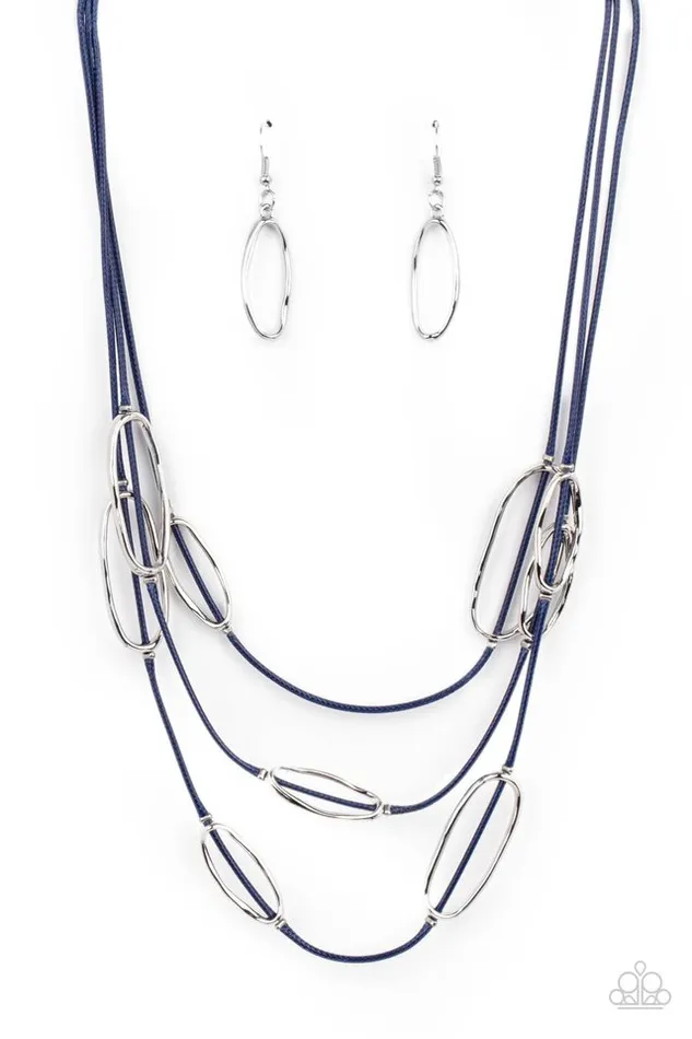 Paparazzi Jewelry Necklaces Paparazzi Necklace Check Your CORDinates Blue Paparazzi Jewelry Necklaces Paparazzi Necklace Check Your CORDinates Blue