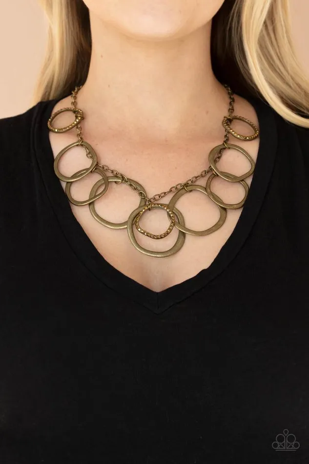 Paparazzi Jewelry Necklaces Paparazzi Necklace Dizzy With Desire Brass