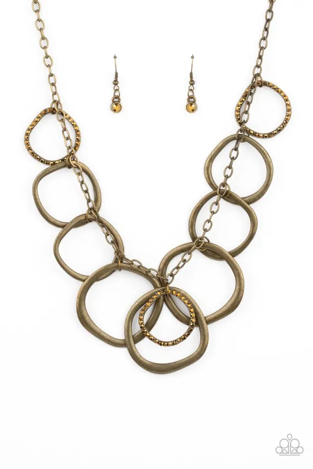 Paparazzi Jewelry Necklaces Paparazzi Necklace Dizzy With Desire Brass Paparazzi Jewelry Necklaces Paparazzi Necklace Dizzy With Desire Brass