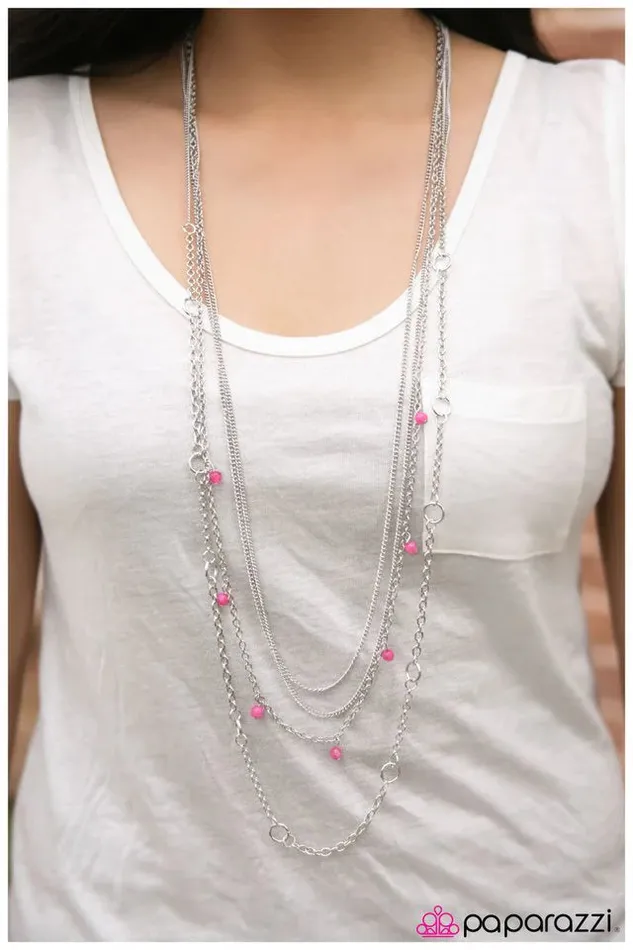 Paparazzi Jewelry Necklaces Paparazzi Necklace Do The Locomotion Pink
