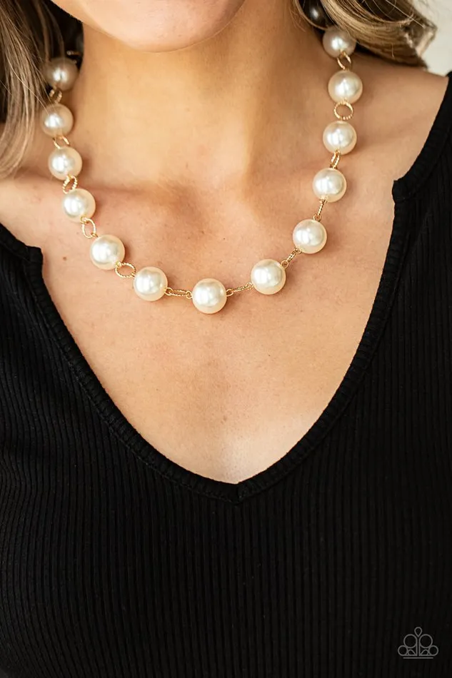 Paparazzi Jewelry Necklaces Paparazzi Necklace Ensconced in Elegance Gold