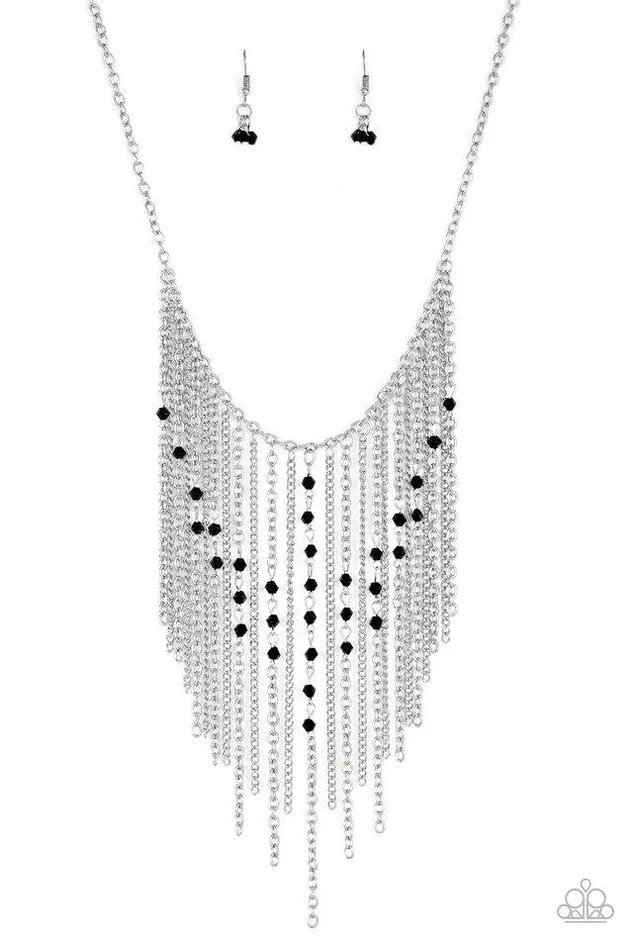 Paparazzi Jewelry Necklaces Paparazzi Necklace First Class Fringe Black